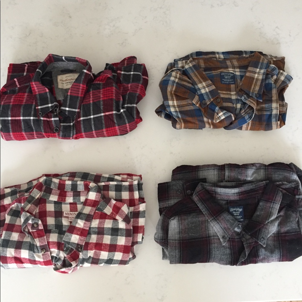 XXL PLAID BUTTON DOWN BUNDLE (cheap)